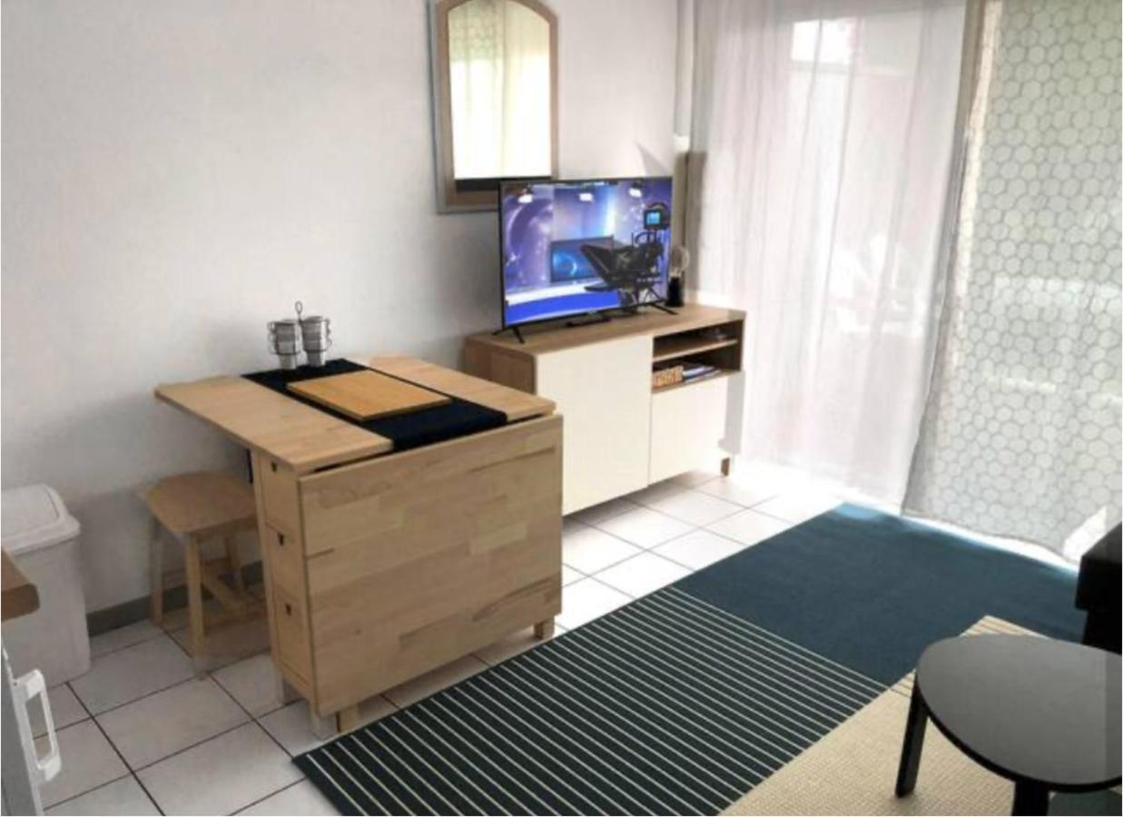 Studio Au Calme Avec Piscine, Face Golf, Parking Gratuit, Tout A Pied A 10Mn Centre Ville Ciboure Zewnętrze zdjęcie